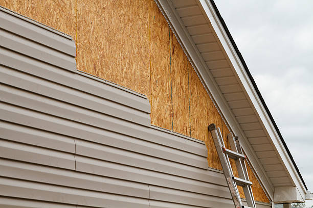 Professional Storm Damage Siding Repair technician working in Smithton, IL